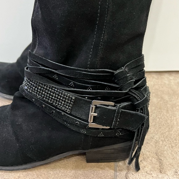 Naughty Monkey suede boots with tassels and sparkle, size 10 - Picture 5 of 12